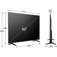 Hisense 50A6Q - TV LED 50 (126 cm) - 4K UHD 3840x2160 - HDR10+ - TV connecté - 3xHDMI 2.1 - WiFi