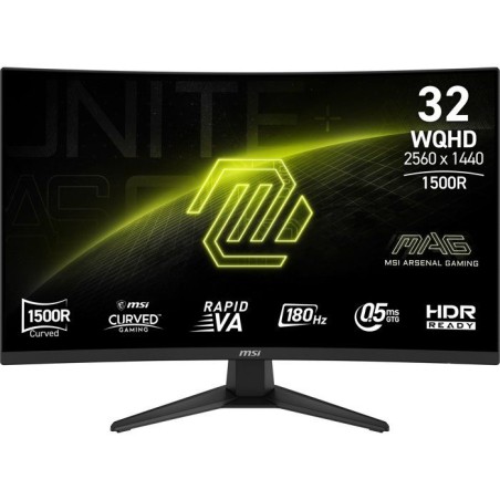 Ecran PC Gamer incurvé - MSI - 32'' - QHD - 180Hz - Dalle VA - 0,5 ms