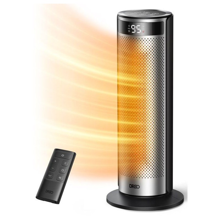 Chauffage d'appoint - Hyperamic - 1500 W - Dreo - Solaris 628 - Colonne - Noir Chauffage d'appoint - Hyperamic - 1500 W - Dreo - Solaris 628 - Colonne - Noir