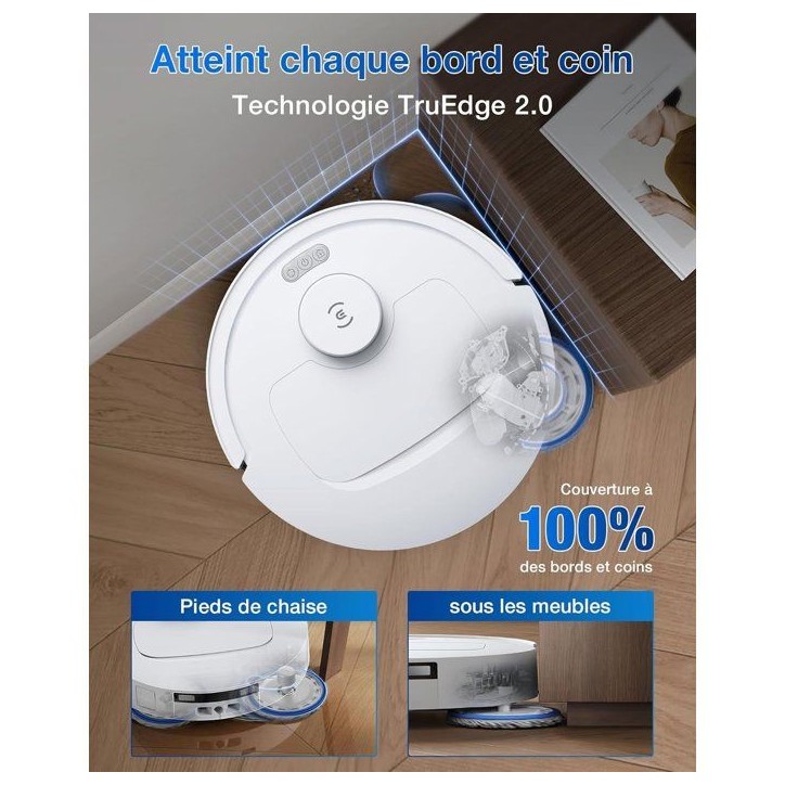 ECOVACS T30C Omni GEN2 - Aspirateur Robot Laveur avec Station - 25000Pa - Lavage a l'eau Chaude 75? - Serpilliere OZMO Turbo 2.0 ECOVACS T30C Omni GEN2 - Aspirateur Robot Laveur avec Station - 25000Pa - Lavage a l'eau Chaude 75? - Serpilliere OZMO Turbo 2.0