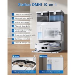 ECOVACS T30C Omni GEN2 - Aspirateur Robot Laveur avec Station - 25000P