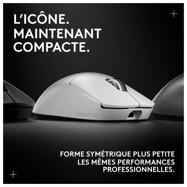 Souris - Sans fil - Logitech G - PRO X Superlight 2c - Blanc Souris - Sans fil - Logitech G - PRO X Superlight 2c - Blanc
