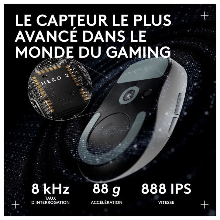 Souris - Sans fil - Logitech G - PRO X Superlight 2c - Blanc Souris - Sans fil - Logitech G - PRO X Superlight 2c - Blanc