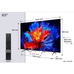 TCL 65P8K - TV QLED 65 (165 cm) - 4K UHD 3840x2160 - 144 Hz - Dolby Vi