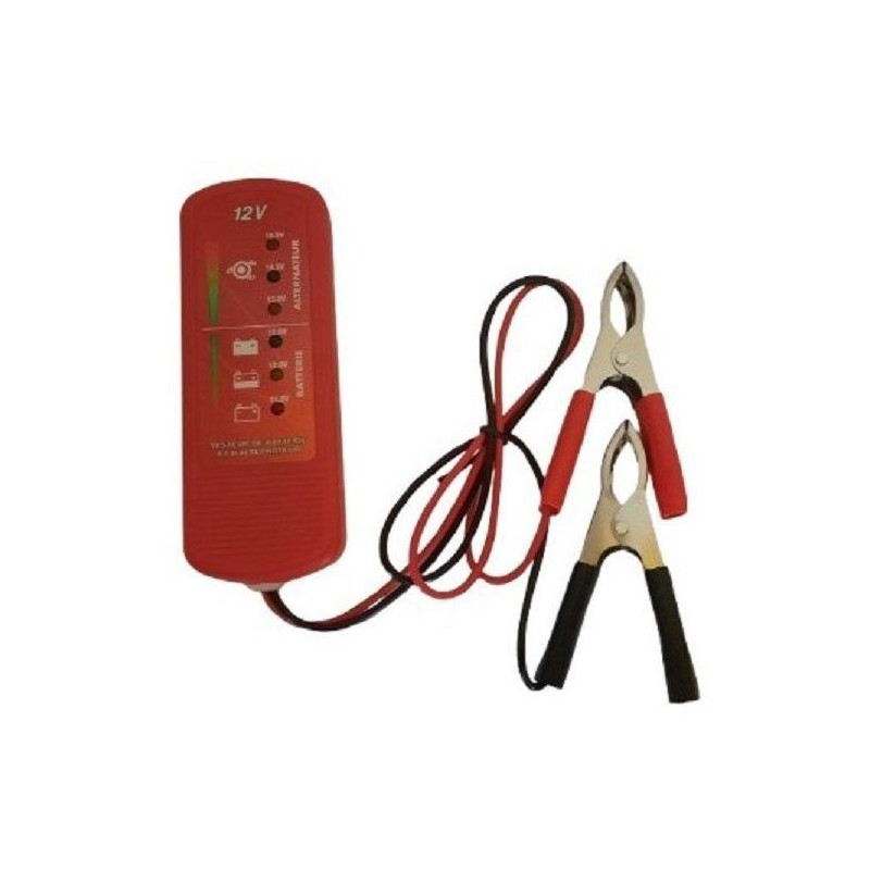 Testeur de batterie et d'alternateur - HTC EQUIPEMENT - 12V - 6 led in