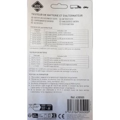 Testeur de batterie et d'alternateur - HTC EQUIPEMENT - 12V - 6 led in