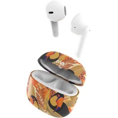 Ecouteurs sans fil - T'nb - Exclusiv' - TOUCAN - Boîtier de charge inclus - Bluetooth - Autonomie 12h - Jaune/orange