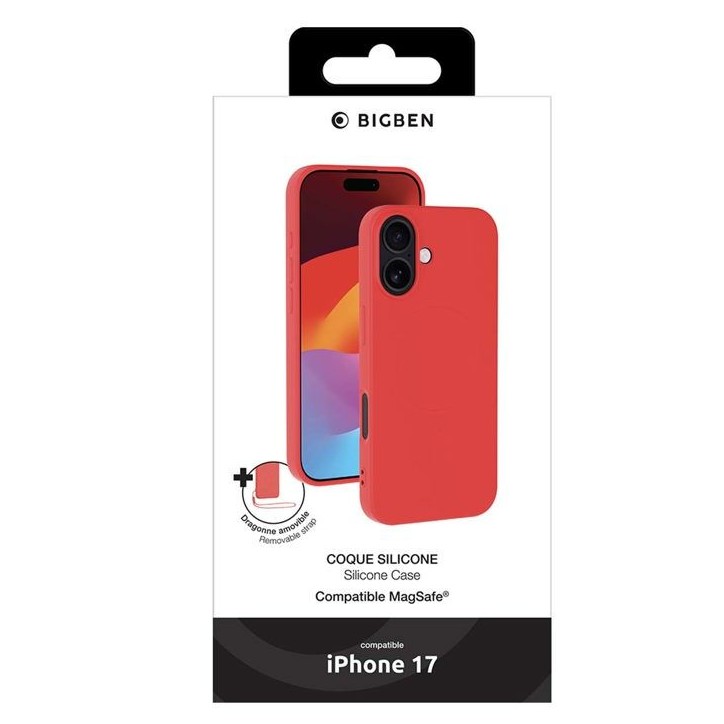 Coque MagSafe - IPhone17 - Silicone - Rouge Coque MagSafe - IPhone17 - Silicone - Rouge