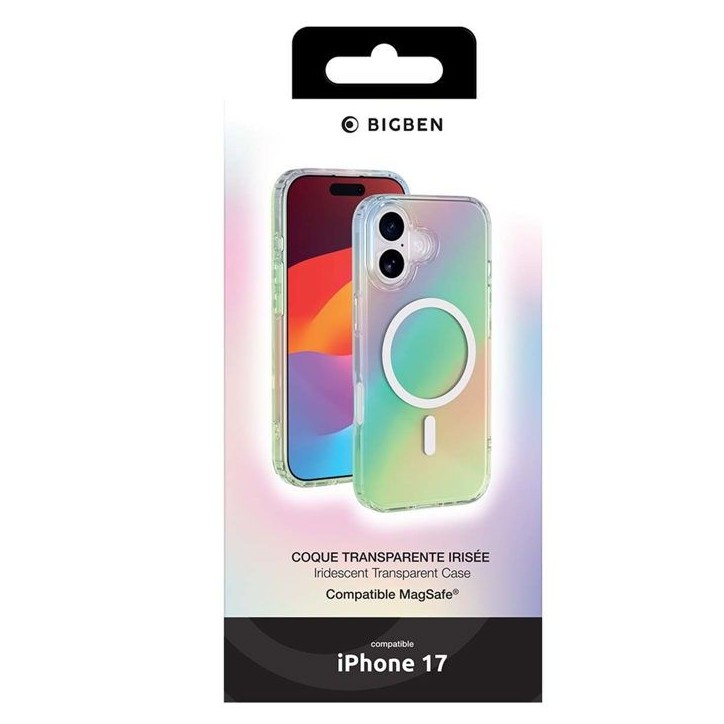 Coque MagSafe - IPhone17 - Semi-transparente - Irisée Coque MagSafe - IPhone17 - Semi-transparente - Irisée
