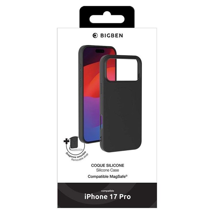 Coque MagSafe - IPhone17 Pro - Silicone - Noir Coque MagSafe - IPhone17 Pro - Silicone - Noir