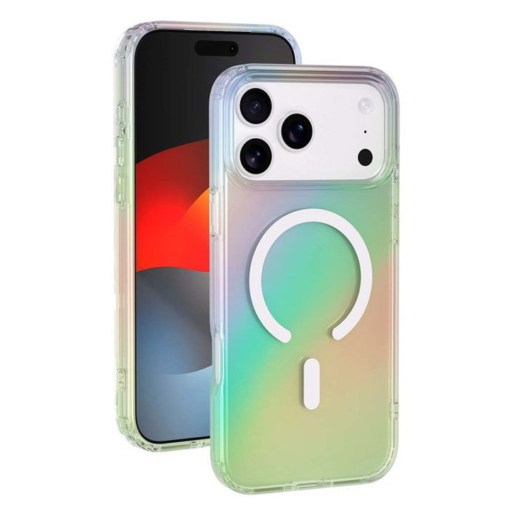 Coque MagSafe - IPhone17 Pro Max - Semi-transparente - Irisée Coque MagSafe - IPhone17 Pro Max - Semi-transparente - Irisée