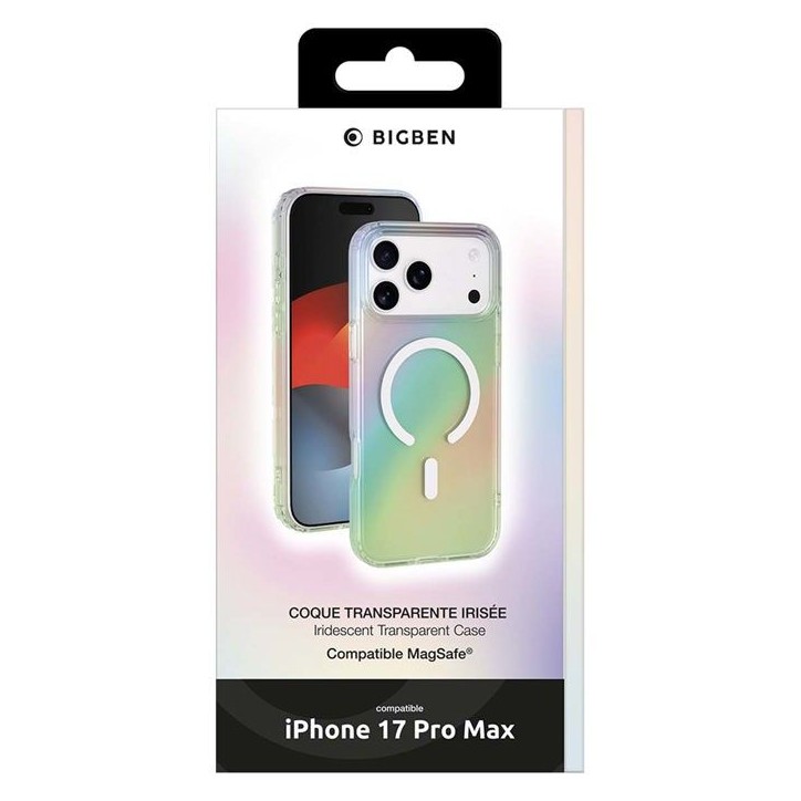 Coque MagSafe - IPhone17 Pro Max - Semi-transparente - Irisée Coque MagSafe - IPhone17 Pro Max - Semi-transparente - Irisée