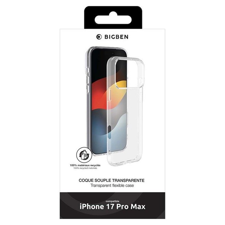 Coque Silisoft - IPhone17 Pro Max - Transparente Coque Silisoft - IPhone17 Pro Max - Transparente