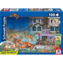 Puzzle - SCHMIDT SPIELE - Visite nocturne des animaux - 100 pieces - D