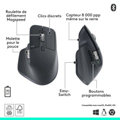 Souris - Sans fil - Logitech - MX Master 3S - Edition Bluetoth - Graph