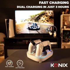 Station de rechargement pour 2 manettes DualSense - PS5 - Konix - Char