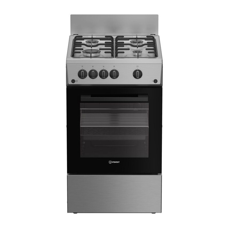Cuisiniere a gaz - INDESIT - I5G1KMS - 4 foyers - 10,4 KWh - L50 cm -