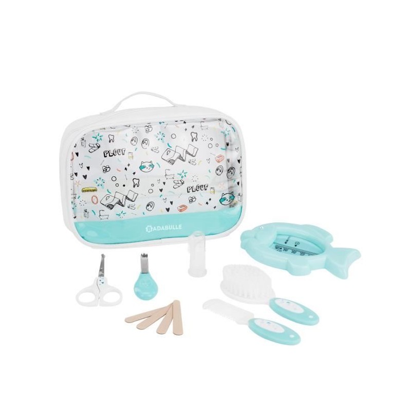 BADABULLE Trousse de soin PLOUF, 7 accessoires pour bébé