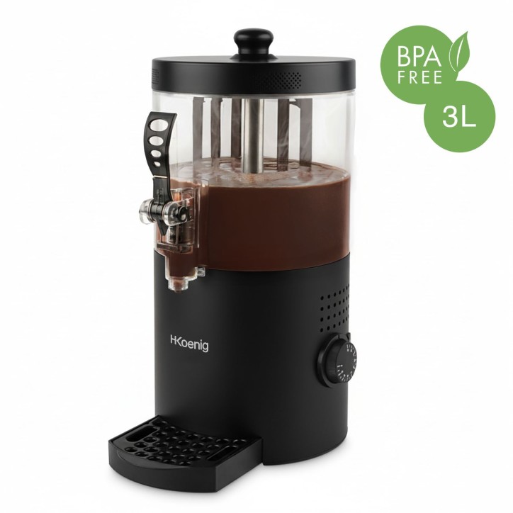 Distributeur a chocolat chaud - H.KoeNIG - SHK802 - 1200 W - 3L - Noir Distributeur a chocolat chaud - H.KoeNIG - SHK802 - 1200 W - 3L - Noir