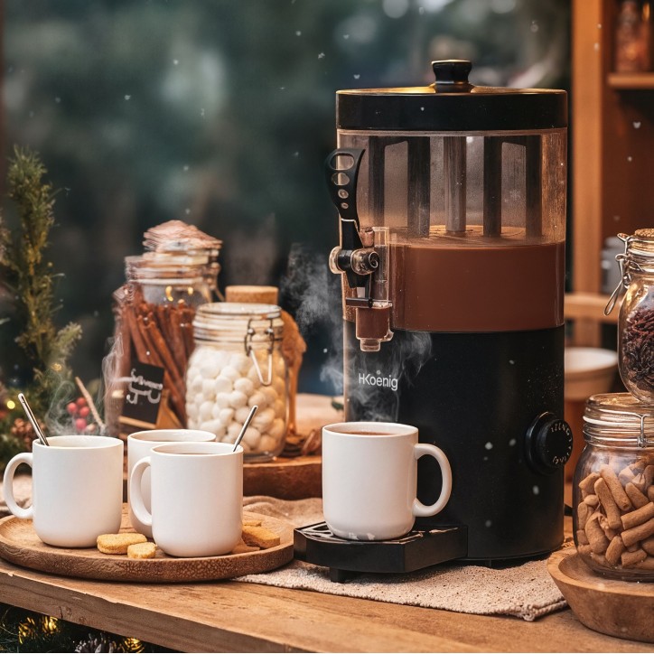 Distributeur a chocolat chaud - H.KoeNIG - SHK802 - 1200 W - 3L - Noir Distributeur a chocolat chaud - H.KoeNIG - SHK802 - 1200 W - 3L - Noir