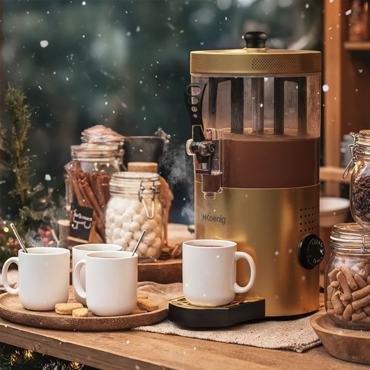 Distributeur a chocolat chaud - H.KoeNIG - SHK804 - 1200 W - 3L - Doré Distributeur a chocolat chaud - H.KoeNIG - SHK804 - 1200 W - 3L - Doré