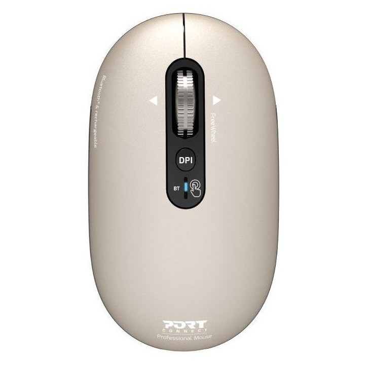 Souris sans fil - PORT Designs - 910500 PURE - Bluetooth - Rechargeable - Beige clair