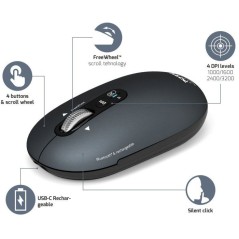 Souris sans fil - PORT Designs - 910501 PURE - Bluetooth - Rechargeabl