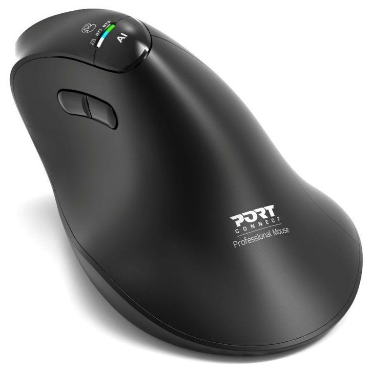 Souris sans fil - PORT Designs - 910204 ERGO AUDITOR - Bluetooth & 2.4 GHz - Rechargeable - Noir Souris sans fil - PORT Designs - 910204 ERGO AUDITOR - Bluetooth & 2.4 GHz - Rechargeable - Noir