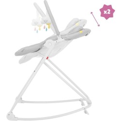 Badabulle Transat en hauteur Compact'Up, Pliage Ultra Compact, Confort