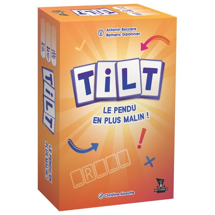 ACTARUS - Tilt- Jeu de société coopératif - Ambiance - Mots a deviner - Des 10 ans - 2 a 8 joueurs - 25 min ACTARUS - Tilt- Jeu de société coopératif - Ambiance - Mots a deviner - Des 10 ans - 2 a 8 joueurs - 25 min