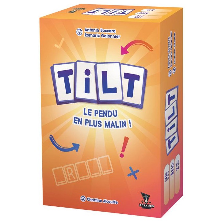 ACTARUS - Tilt- Jeu de société coopératif - Ambiance - Mots a deviner - Des 10 ans - 2 a 8 joueurs - 25 min ACTARUS - Tilt- Jeu de société coopératif - Ambiance - Mots a deviner - Des 10 ans - 2 a 8 joueurs - 25 min