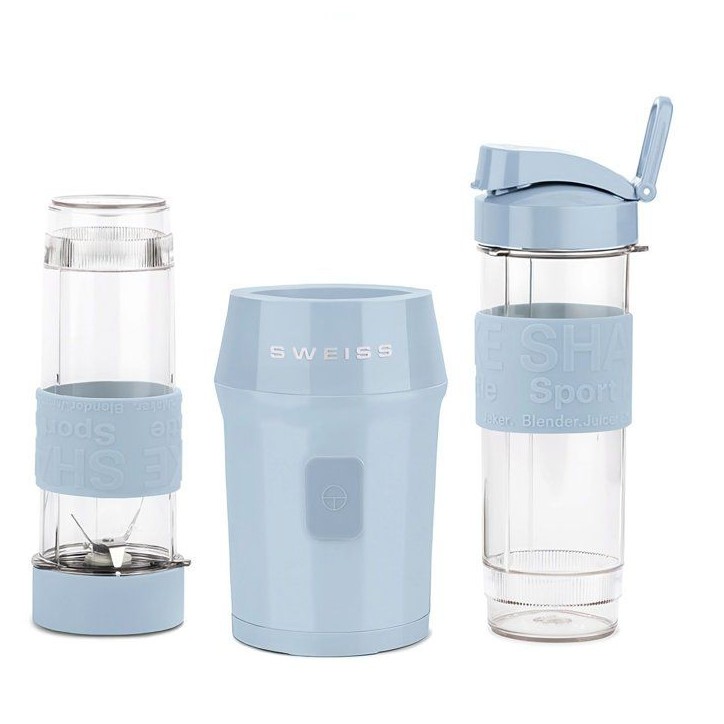 Mini-blender - SWEISS - MOOV6 - 300 W - 570 ml - 2 gourdes - Bleu Mini-blender - SWEISS - MOOV6 - 300 W - 570 ml - 2 gourdes - Bleu