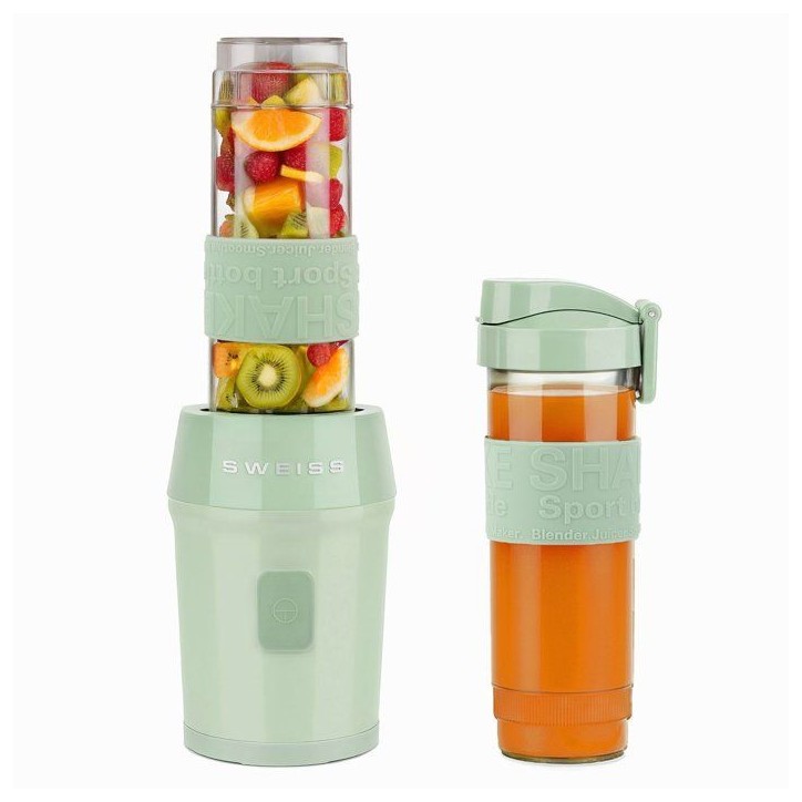 Mini-blender - SWEISS - MOOV7 - 300 W - 570 ml - 2 gourdes - Vert Mini-blender - SWEISS - MOOV7 - 300 W - 570 ml - 2 gourdes - Vert