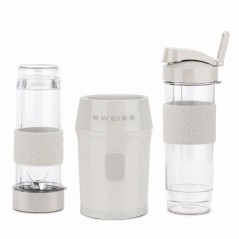 Mini-blender - SWEISS - MOOV8 - 300 W - 570 ml - 2 gourdes - Beige