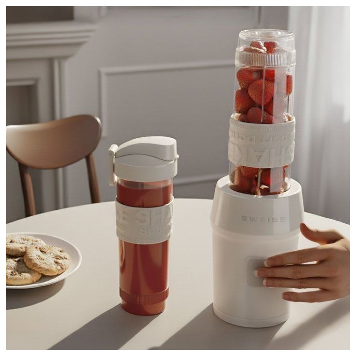 Mini-blender - SWEISS - MOOV8 - 300 W - 570 ml - 2 gourdes - Beige Mini-blender - SWEISS - MOOV8 - 300 W - 570 ml - 2 gourdes - Beige