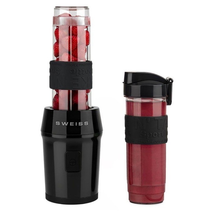 Mini-blender - SWEISS - MOOV9 - 300 W - 570 ml - 2 gourdes - Noir Mini-blender - SWEISS - MOOV9 - 300 W - 570 ml - 2 gourdes - Noir