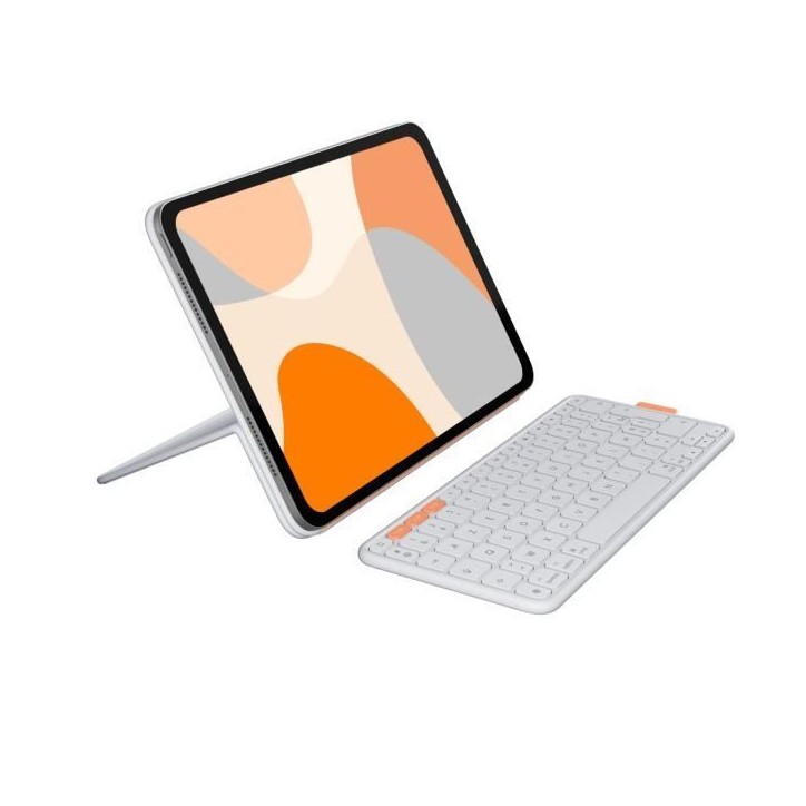 Etui clavier - Logitech - Flip Folio - Pour iPad et iPad Air 11 pouces (M4 et M5) (M2, M3 & M4) (5e génération) - Gris pâle Etui clavier - Logitech - Flip Folio - Pour iPad et iPad Air 11 pouces (M4 et M5) (M2, M3 & M4) (5e génération) - Gris pâle