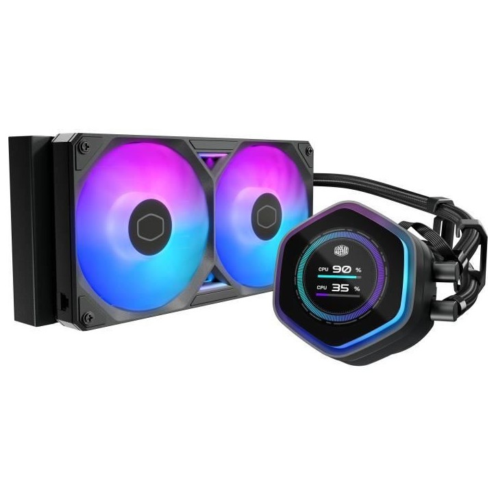 COOLER MASTER - MasterLiquid 240 Atmos II LCD ARGB - Watercooling AIO - Ventilateurs 120mm