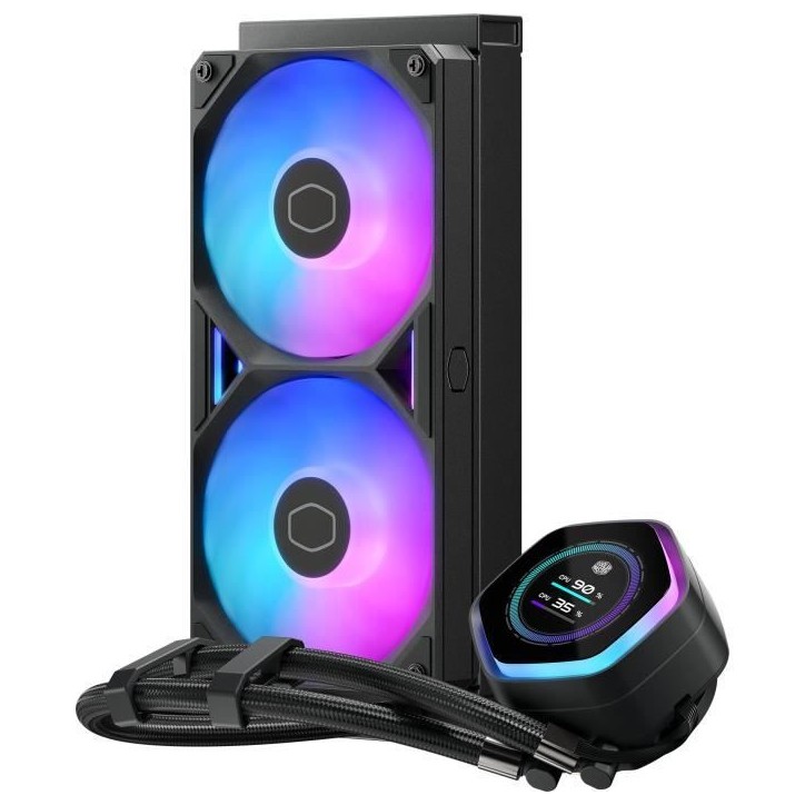 COOLER MASTER - MasterLiquid 240 Atmos II LCD ARGB - Watercooling AIO - Ventilateurs 120mm