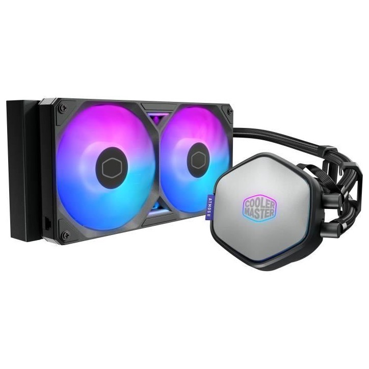 COOLER MASTER - MasterLiquid 240 Atmos II LCD ARGB - Watercooling AIO - Ventilateurs 120mm