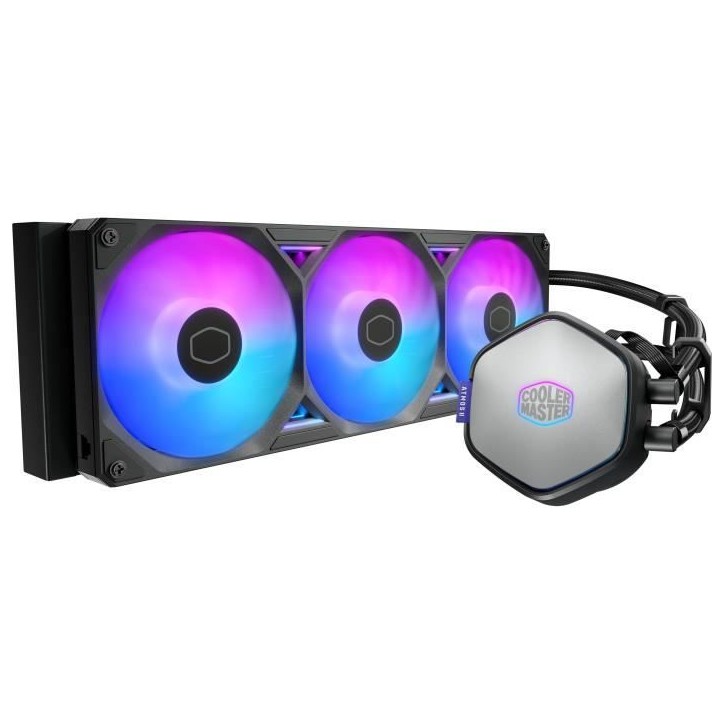 COOLER MASTER - MasterLiquid 360 Atmos II VRM Fan ARGB - Watercooling AIO - Ventilateurs 120mm