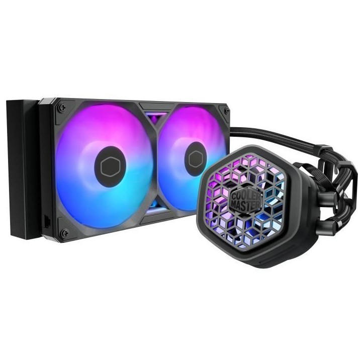 COOLER MASTER - MasterLiquid 240 Atmos II VRM Fan ARGB - Watercooling AIO - Ventilateurs 120mm COOLER MASTER - MasterLiquid 240 Atmos II VRM Fan ARGB - Watercooling AIO - Ventilateurs 120mm