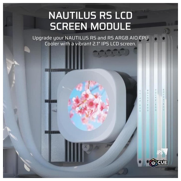 CORSAIR - NAUTILUS LCD RS - Module d'écran - White