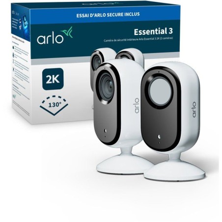 Caméra de surveillance - Arlo - Essential 3 2 caméras 2K - Intérieu