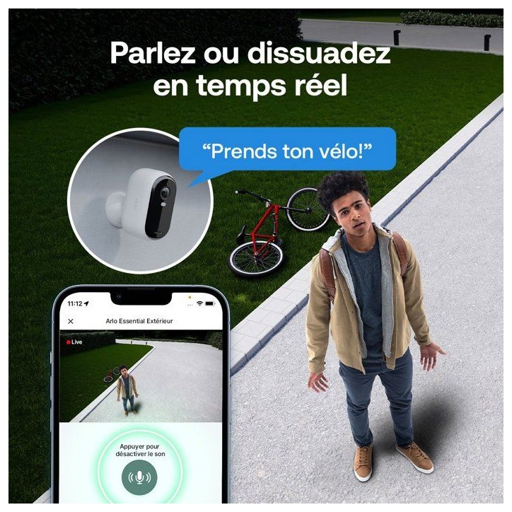 Caméra de surveillance - Arlo - Essential 3 2 caméras 2K - Extérieur Caméra de surveillance - Arlo - Essential 3 2 caméras 2K - Extérieur