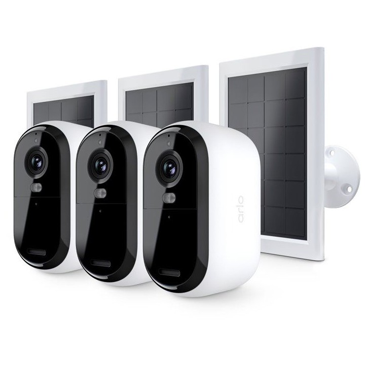 Caméra de surveillance - Arlo - Essential 3+ 3 caméras 2K + 3 panneaux solaires - Extérieur Caméra de surveillance - Arlo - Essential 3+ 3 caméras 2K + 3 panneaux solaires - Extérieur