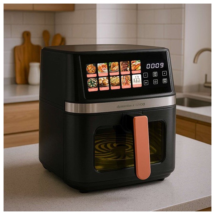 Friteuse sans huile - LIVOO x Marmiton - DOC343CO - 8 L - 1 700 W - 30 recettes via un QR code - Ecran digital 100% tactile Friteuse sans huile - LIVOO x Marmiton - DOC343CO - 8 L - 1 700 W - 30 recettes via un QR code - Ecran digital 100% tactile