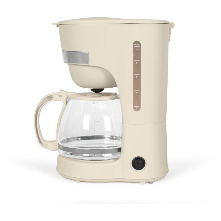 Cafetiere électrique - LIVOO - DOD200C - 750 W - 1,25 L - 10 a 12 tasses - Blanc cassé Cafetiere électrique - LIVOO - DOD200C - 750 W - 1,25 L - 10 a 12 tasses - Blanc cassé
