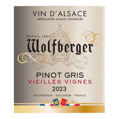 Wolfberger Vieilles Vignes 2023 Alsace Pinot Gris - Vin blanc d'Alsace