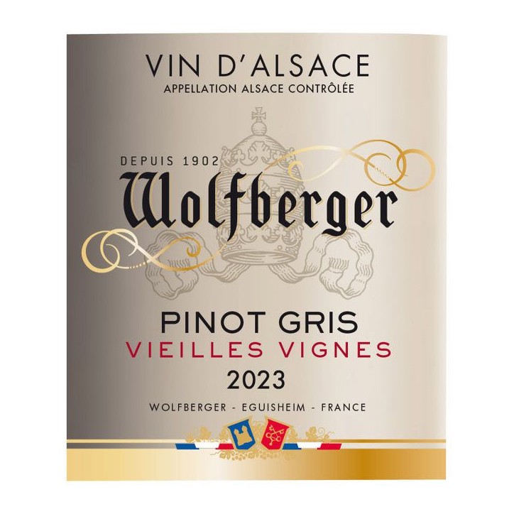 Wolfberger Vieilles Vignes 2023 Alsace Pinot Gris - Vin blanc d'Alsace